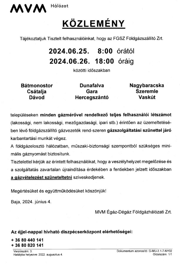 MVM-kozlemeny